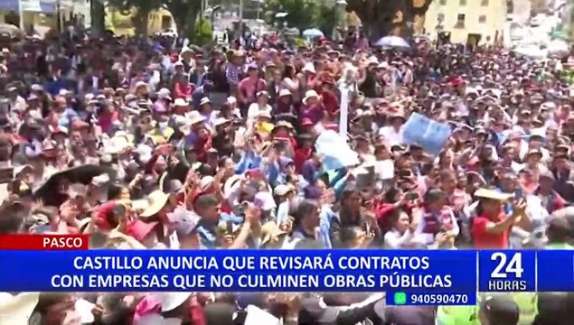 Pedro Castillo anuncia que revisará contratos con empresas que no culminen obras públicas