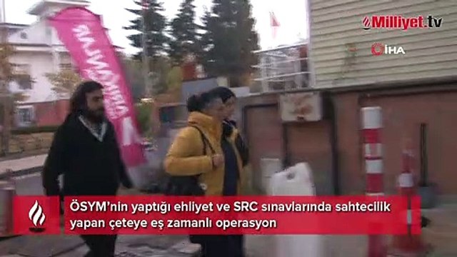 Ehliyet ve SRC sınavlarında sahtecilik yapan çeteye eş zamanlı operasyon
