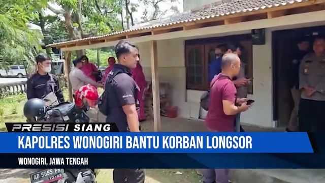 Sambut Hari Jadi Humas 71, Kapolres Wonogiri Bantu Korban Longsor dan Sambangi Warga yang Cacat Lumpuh