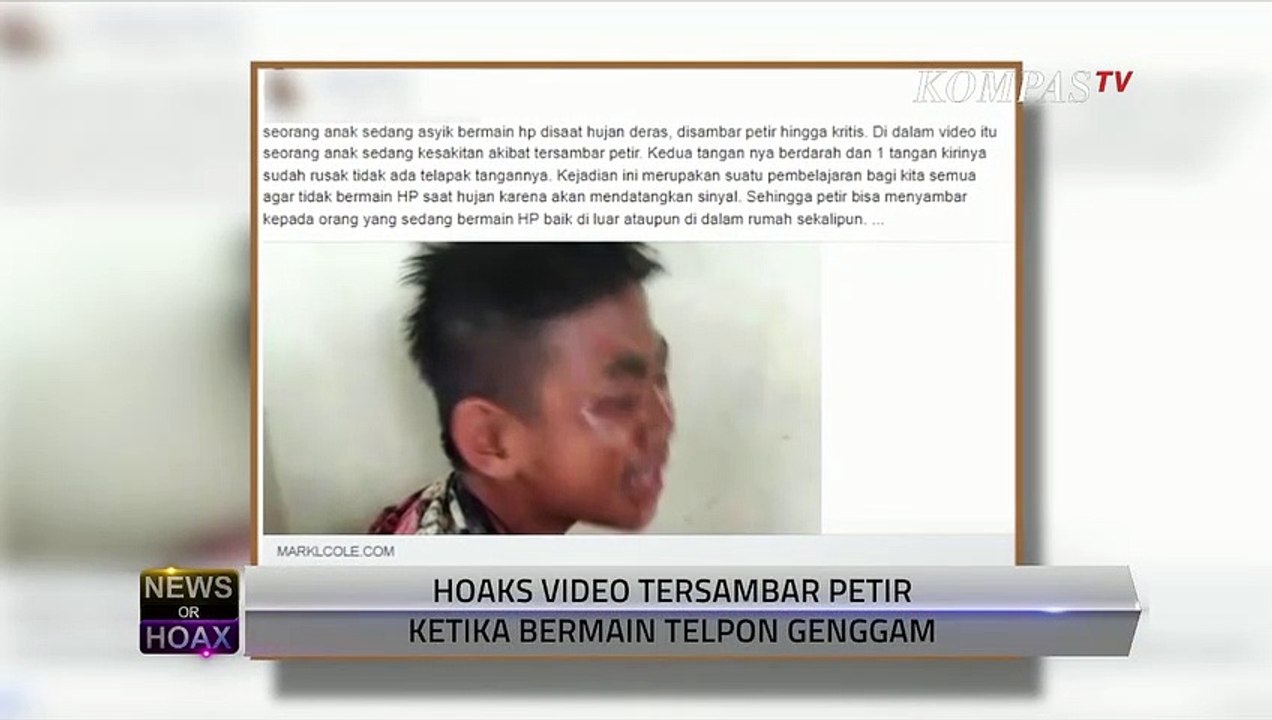Video Hoax Tersambar Petir Ketika Bermain Telpo...