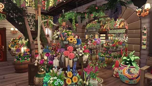 Flower Shop & Cafe | The Sims Stop Motion Build