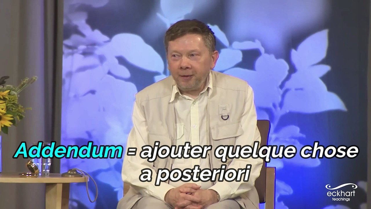 ECKHART TOLLE CONFERENCE Comment manifester de l'argent