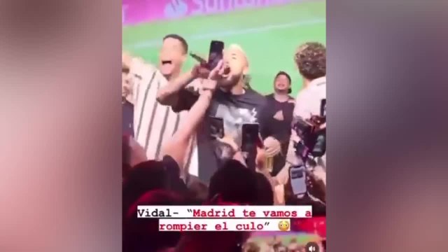 Arturo Vidal coge el micro y suelta este maleducado aviso al Madrid