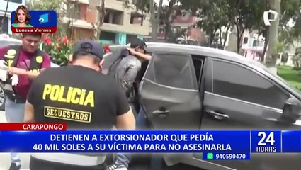Carapongo: cae extranjero cuando intentaba cobrar S/ 40 mil a comerciante para no asesinarla