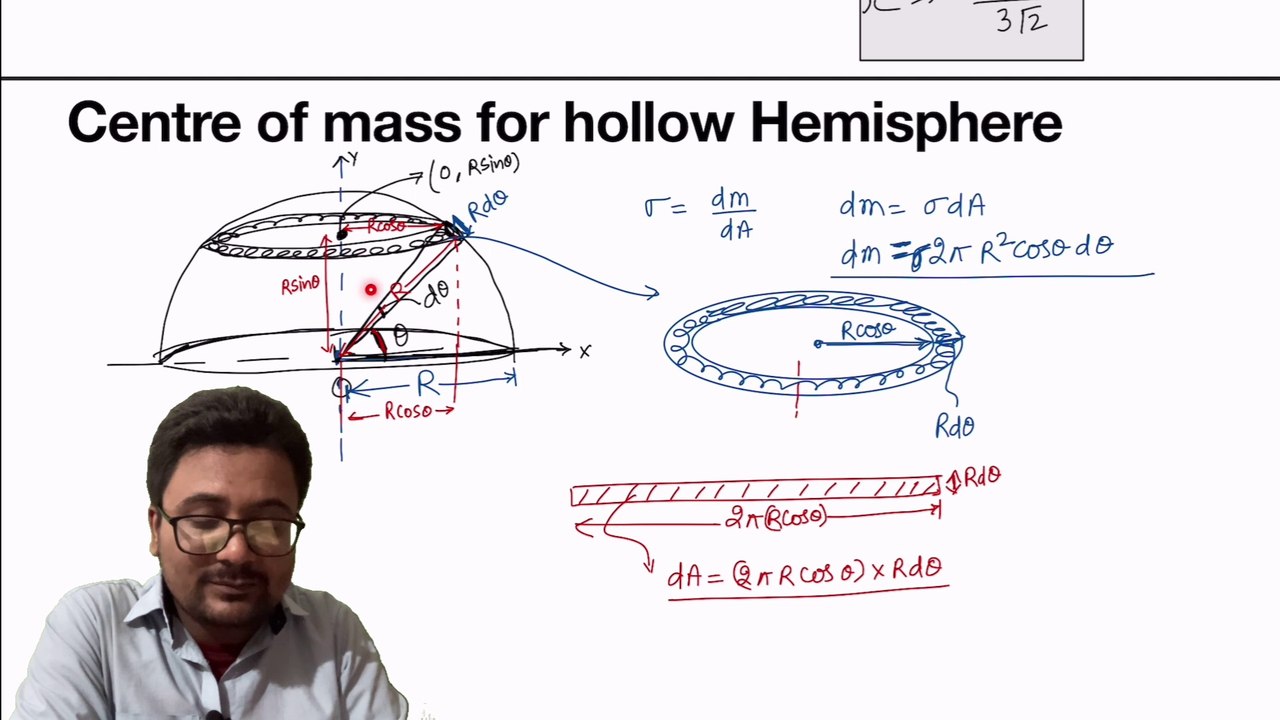 Centre of Mass | Centre of mass for Circular Arc| Portion of Disc ...