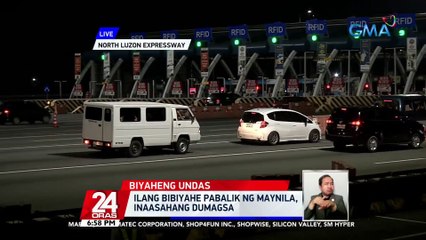 Ilang bibiyahe pabalik ng Maynila, inaasahang dumagsa | 24 Oras
