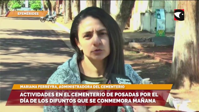 Actividades en el cementerio de posadas por el día de los difuntos que se conmemora mañana