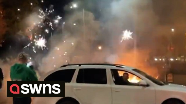 Shocking video shows yobs lobbing fireworks during chaos in Dundee on Halloween