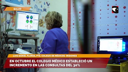 En octubre el colegio médico estableció un incremento en las consultas del 30%