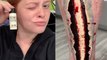 This GORY zombie leg makeup is the ideal Halloween look