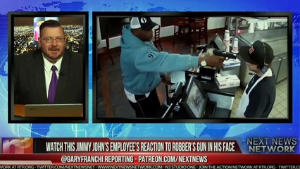 DAMN!!! WATCH THIS JIMMY JOHN’S EMPLOYEE’S REACTION WHEN ARMED ROBBER’S GUN GETS PUSHED IN HIS FACE(1)