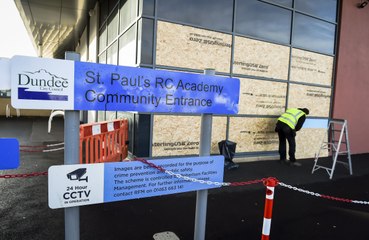 Aftermath in Dundee after riot police were called to the Kirkton area of the city