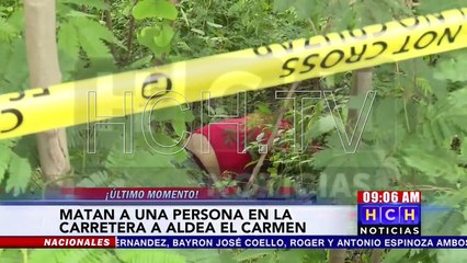 Matan a una persona en carretera a aldea El Carmen