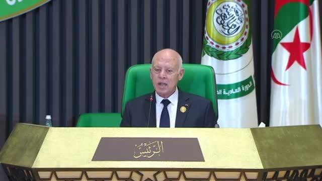 31'inci Arap Birliği Zirvesi - Tunus Cumhurbaşkanı Kays Said (2)