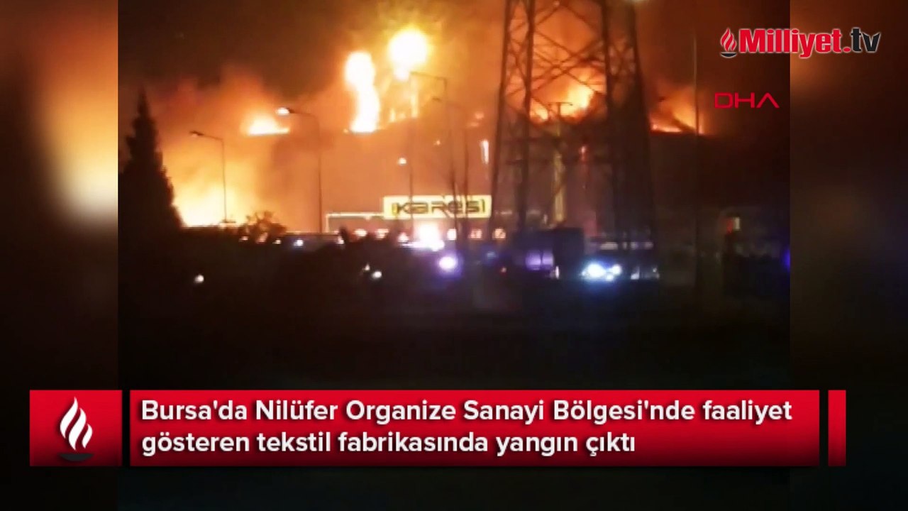 Bursa'da tekstil fabrikasında yangın