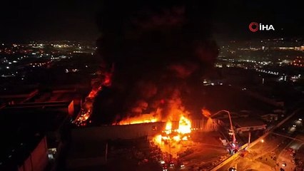 Bursa’da tekstil fabrikasında büyük yangın