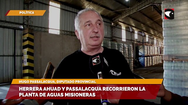 Herrera Ahuad y Passalacqua recorrieron la planta de Aguas misioneras