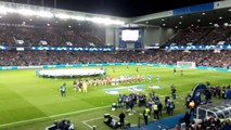Rangers v Ajax Champions League anthem