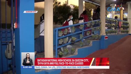 Batasan Nat'l High School sa Quezon City, 'di pa kaya ang full face-to-face classes | UB