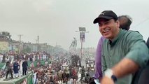 Imran Riaz Khan with Imran Khan Long March