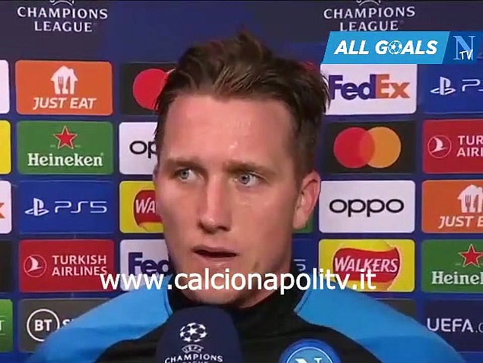 Liverpool-Napoli 2-0 1/11/22 intervista post-partita Piotr Zielinski