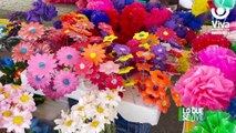 Comerciantes de Matagalpa ofertan arreglos florales previo al día de los difuntos