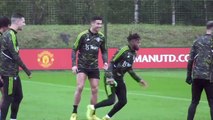 In GOOD spirits, Ronaldo! Manchester United train hard before their Europa League match against Omonia