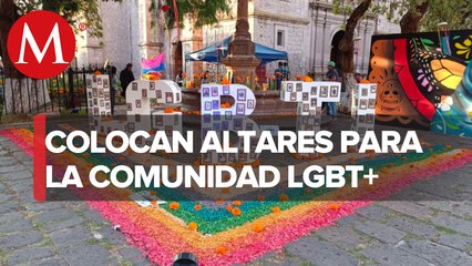 Recuerdan con altares a integrantes de la comunidad LGBT+ en CDMX