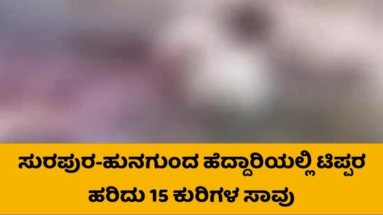 ಸುರಪುರ: ಟಿಪ್ಪರ್ ಹರಿದು 15 ಕುರಿಗಳ ಸಾವು!