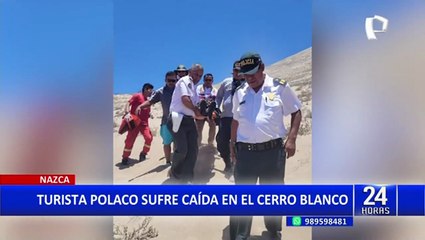 Nazca: Turista polaco sufre caída en duna Cerro Blanco