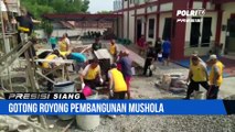 Polres Grobogan Dengan Mengajak Gabungan Para Pesilat Untuk Gotong Royong Pembangunan Mushola Al Fattah Polsek Geyer