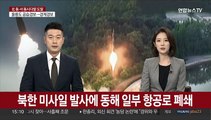 북한 미사일 발사에 동해 일부 항공로 폐쇄