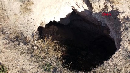 Aksaray'da 10 metrelik obruk oluştu