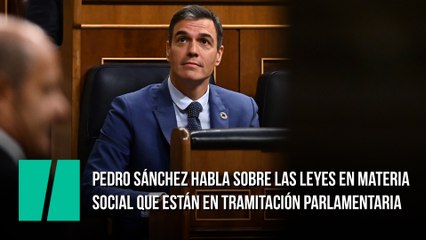 Pedro Sánchez habla sobre las leyes en materia social que están en tramitación parlamentaria