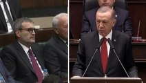 Cumhurbaşkanı Erdoğan, istifa kararı alan Mahir Ünal'ı parti grubunda onore etti