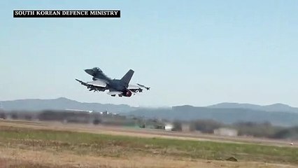 وزارة الدفاع الكورية الجنوبية تبث لقطات لإطلاق صواريخ جو-أرض