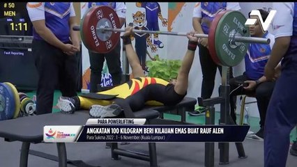 Angkatan 100kg beri kilauan emas buat Rauf Allen di temasya Para Sukma 2022