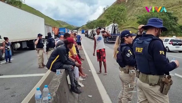 Tak Terima Hasil Pilpres, Sopir Truk Brasil Blokir Jalanan