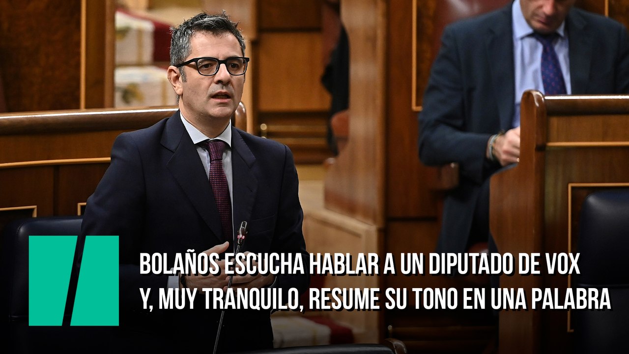 La respuesta de Bolaños a un diputado de Vox sobre Cataluña