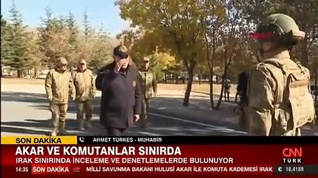 Milli Savunma Bakanı Hulusi Akar ve kuvvet komutanları sınır hattında