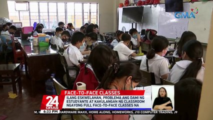 Ilang eskwelahan, problema ang dami ng estudyante at kakulangan ng classroom ngayong full face-to-face classes na | 24 Oras