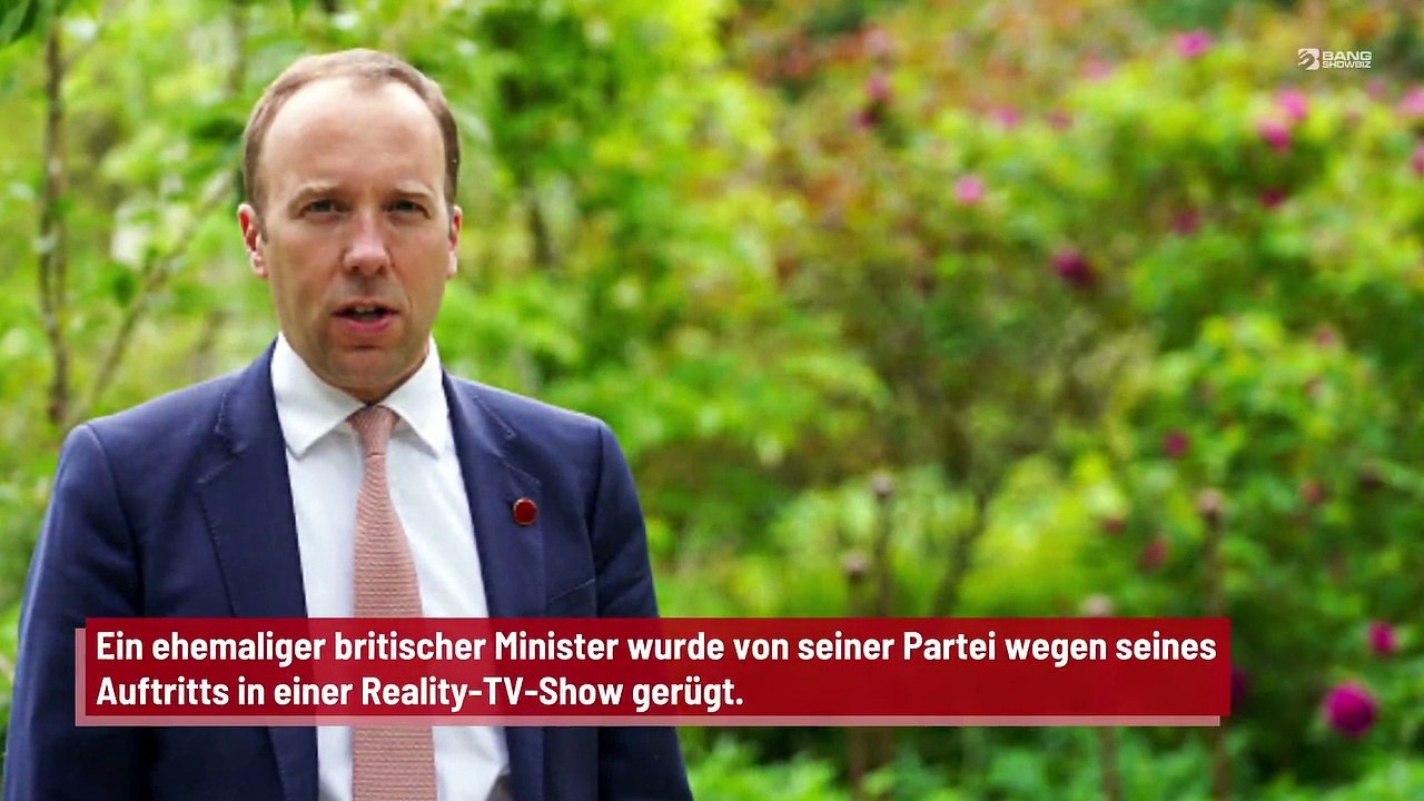 Ehemaliger britischer Minister für Auftritt in Reality-TV-Show gerügt