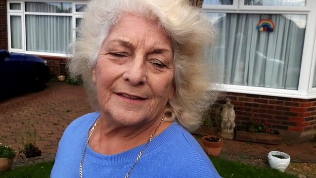 Jackie from Worthing is pleased to have her sheep back after they disppeared a few weeks ago