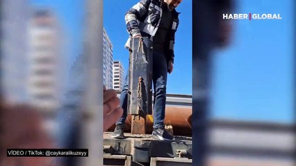 Ankara'da inşaat çalışmasını yorumlayan vatandaş viral oldu!