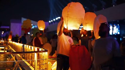 الشموع الطائرة تزين بوليفارد رياض سيتي بمناسبة ذكرى افتتاحه