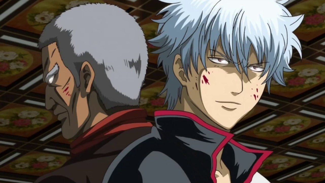 Gintama - Gintoki and Jirocho battle Kada's elite Harusame forces