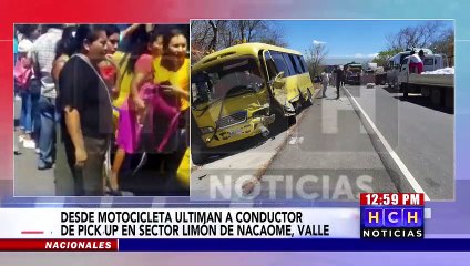 ¡Atentado! Pickup impacta con bus tras ser atacado a disparos en Valle