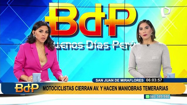 Motociclistas extranjeros cierran avenida en SJM para hacer maniobras en moto