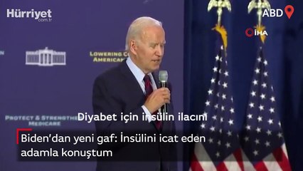 Biden, insülini icat eden adamla konuştuğunu söyledi