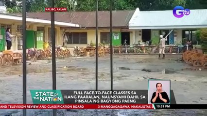 Full face-to-face classes sa ilang paaralan, naunsyami dahil sa pinsala ng Bagyong Paeng | SONA
